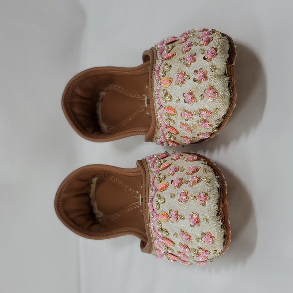 Women's Slip On Traditional Handmade Khussa Bridal Mojari Punjabi Jutti Ballet - Picture 12 of 16